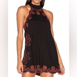 Women's Size Small Black Halter Mini Dress